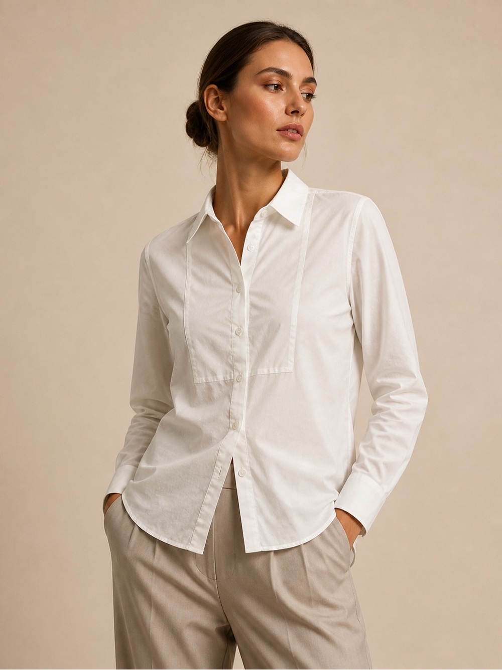 Chico’s White No-Iron Button Down Shirt Size 0